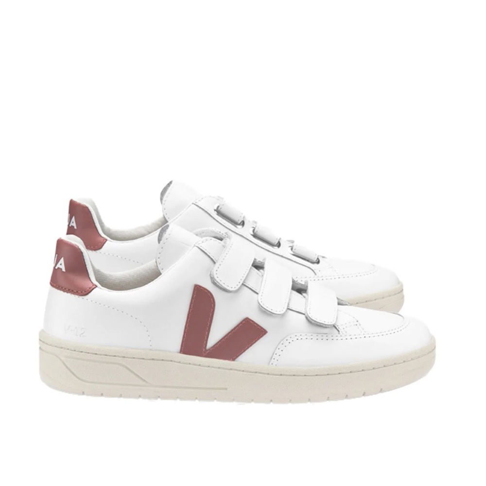 Veja Sneakers - V-Lock Leather Extra White Dried Petal Rare